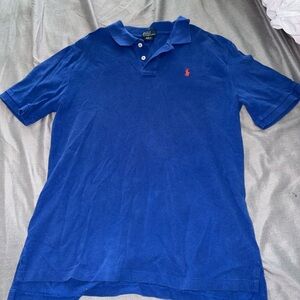 Boys Ralph Lauren Blue Polo Shirt Classic Knit
